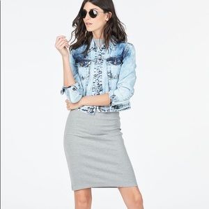 JustFab Acid Wash Denim Jacket